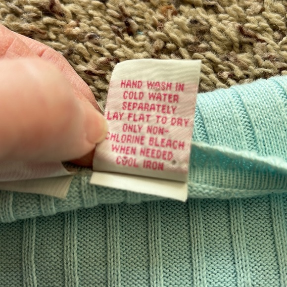 Crystal-Kobe sz M winter blue button-down cardigan sweater - Picture 3 of 3